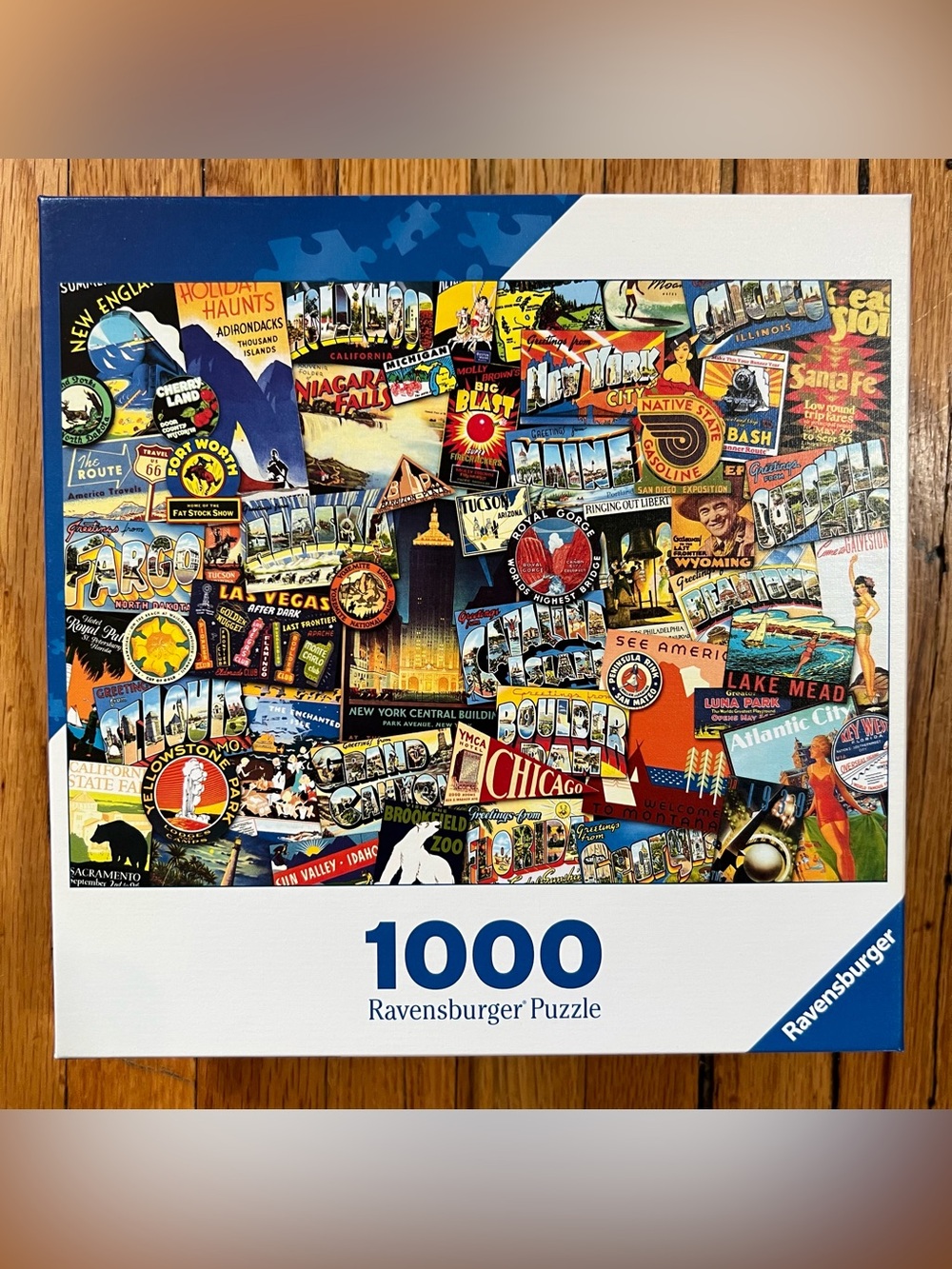 Ravensburger “Road Trip USA” Vintage Travel Puzzle — 1000 pieces